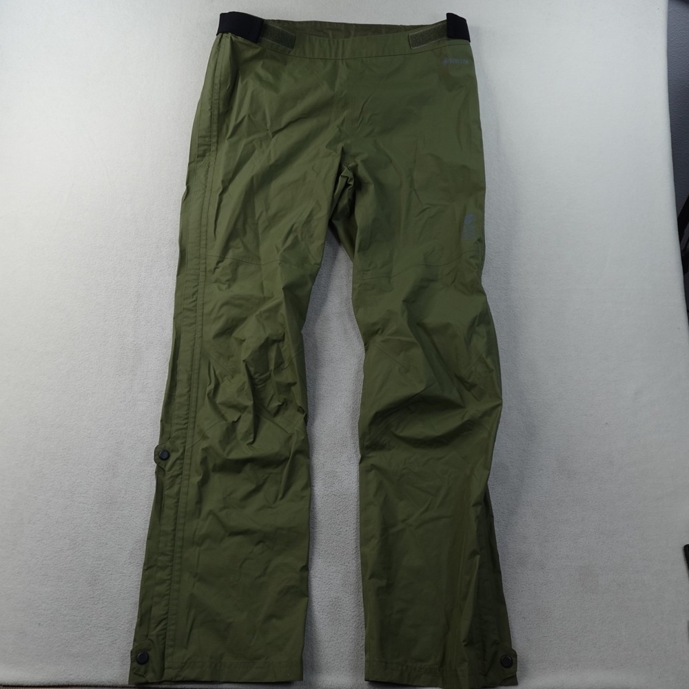Mountain Hardwear Exposure 2 Gore-Tex Paclite Rain Pants Womens M Green Full Zip